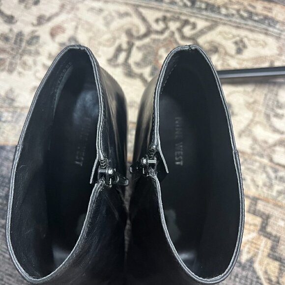 Nine West Round Toe Black Booties Size 8.5 EUC - Picture 5 of 5